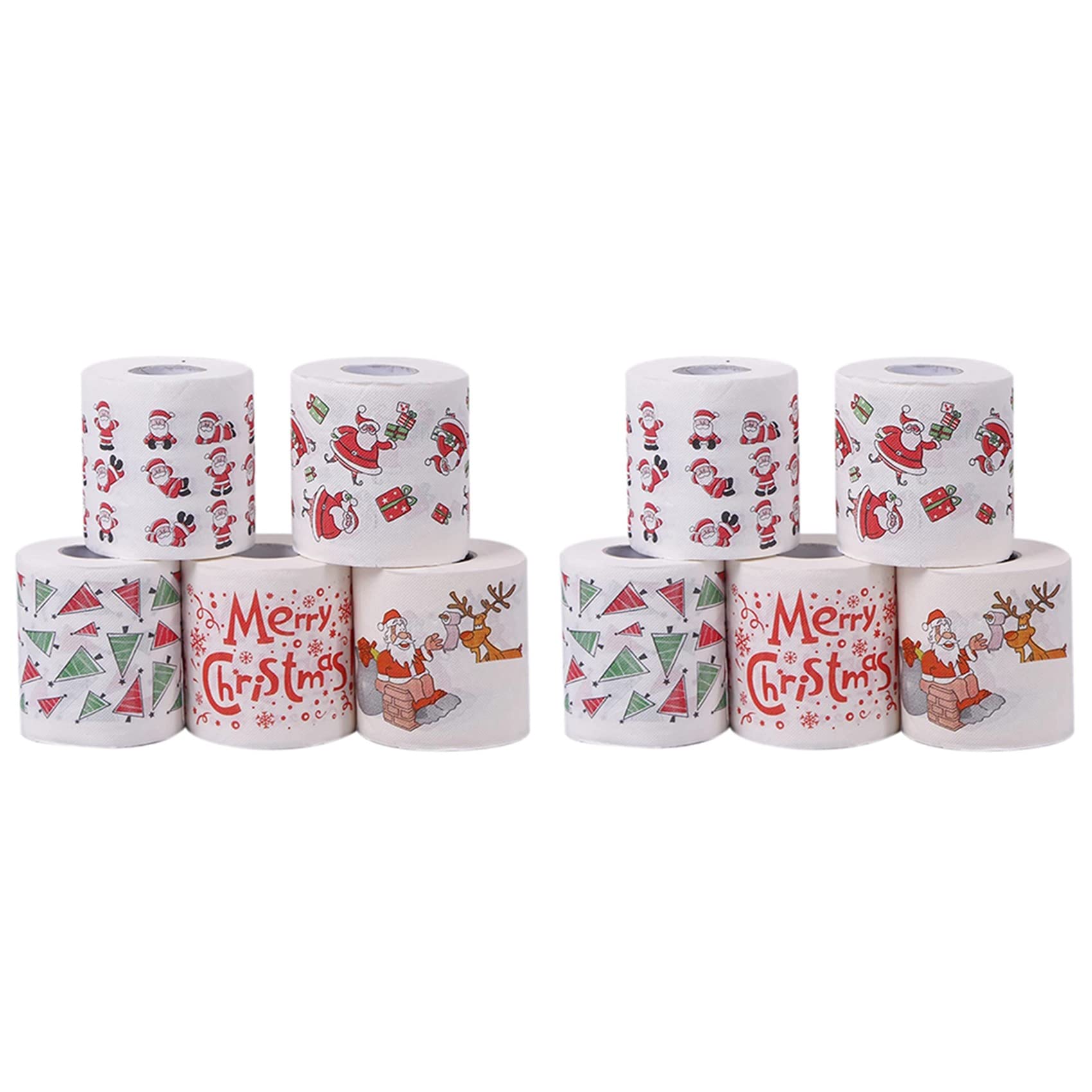 Hndhbfgrt 5 Styles Santa Claus Paper Roll Tissue Paper Towels Christmas Decorations Xmas Santa Room Toilet Paper 10 Roll
