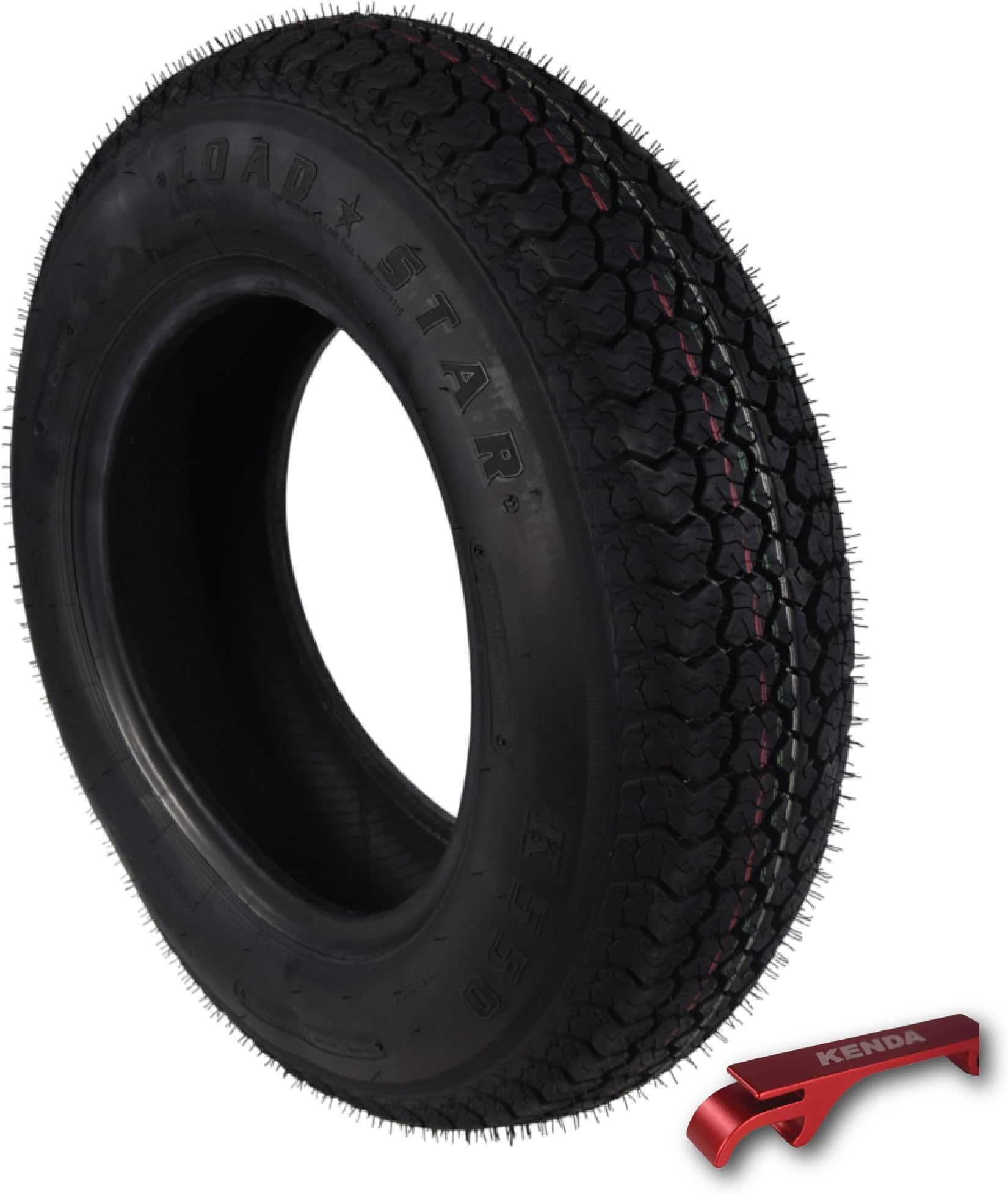 Kenda K550 ST205/75D15 Loadstar Trailer Tire Bias-Ply Tire for Superior Towing Performance with Enhanced Stability for Utility Trailers, Cargo Trailers, and Boats with Kenda Keychain