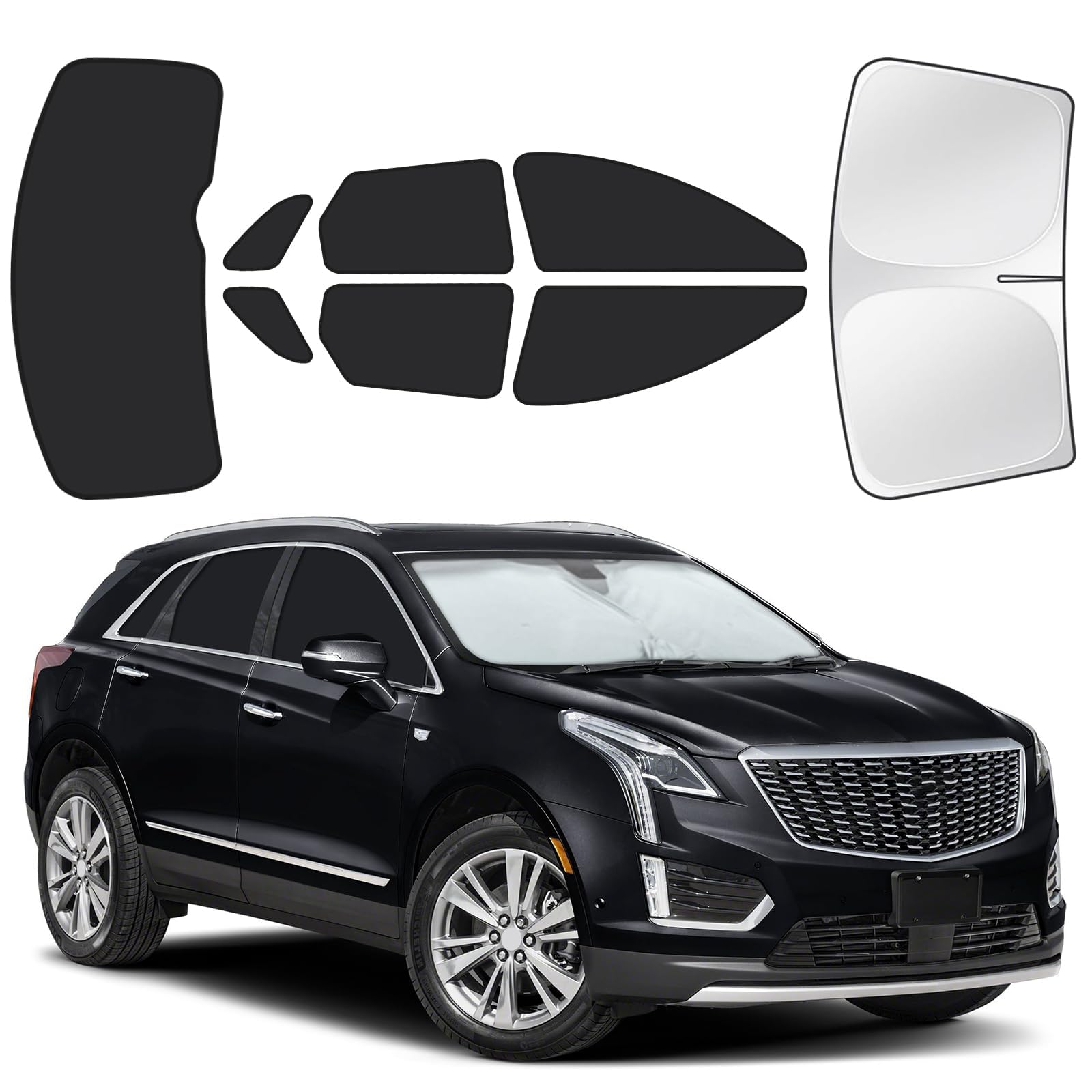 for Cadillac XT5 2017-2025 Car Window Shades, 8Pcs Full Window Covers