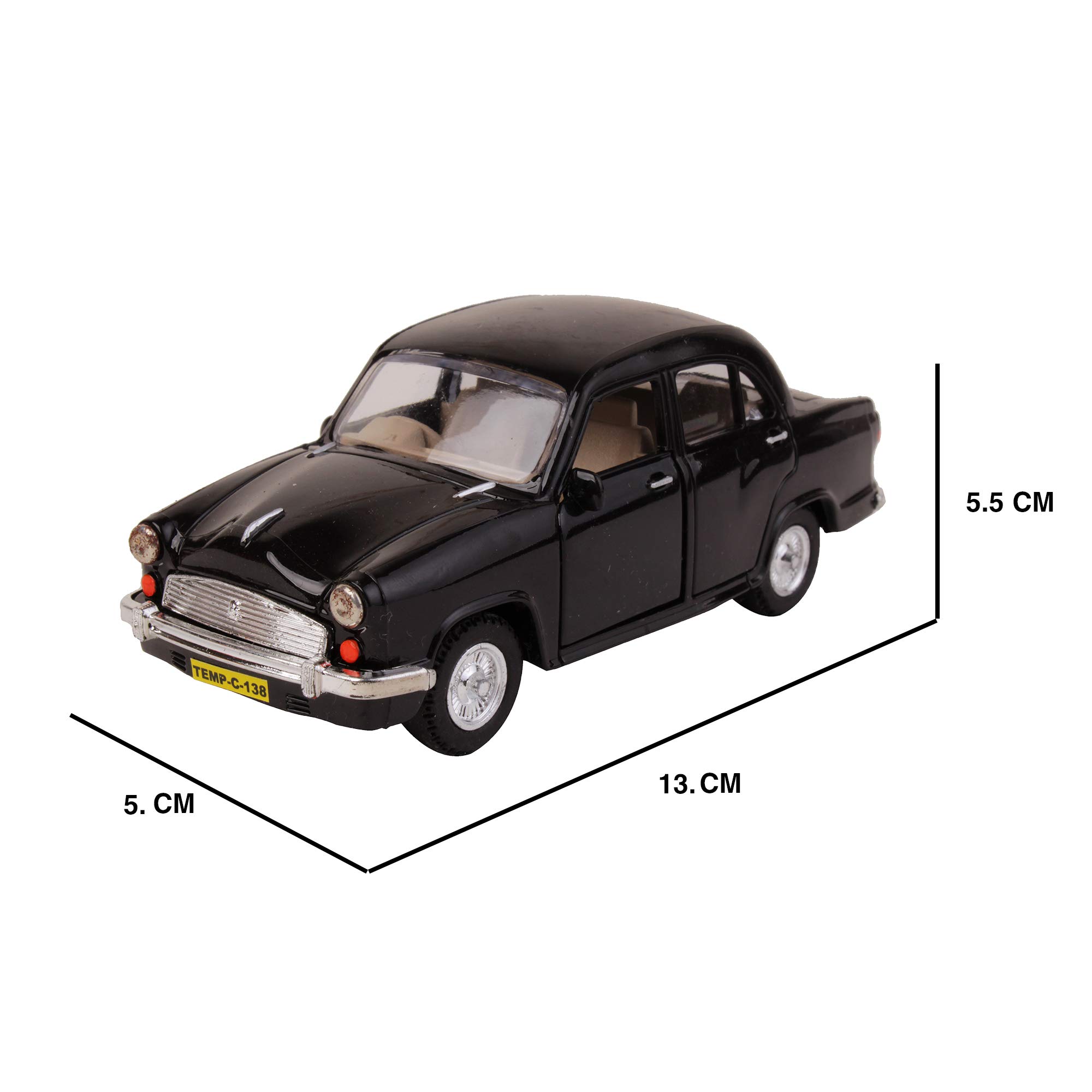 VEERO Door Openable Plastic Ambassador Car (Black) : Amazon.in