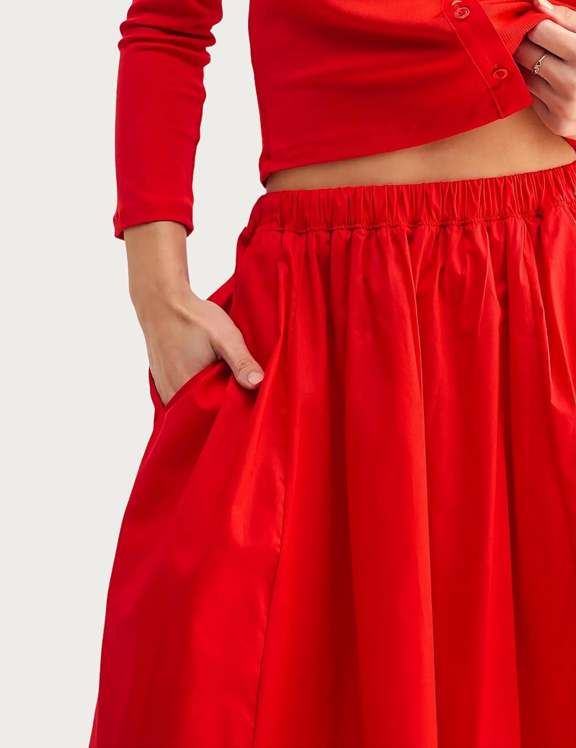 Women’s Fall Skirt Set Crew Neck Cardigan Sweater Midi Skirt Matching Set Lounge Two Piece Outfits