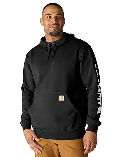 Carhartt Men's Loose Fit Midweight Logo Sleeve Graphic Sweatshirt - 4X-Large - Black Black