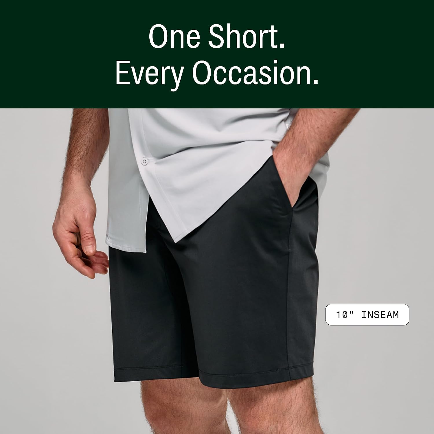STRONGSIZE Big and Tall 10" Chino Shorts for Men – Interior Stretch Waistband and Button Closure – Up to Size 60