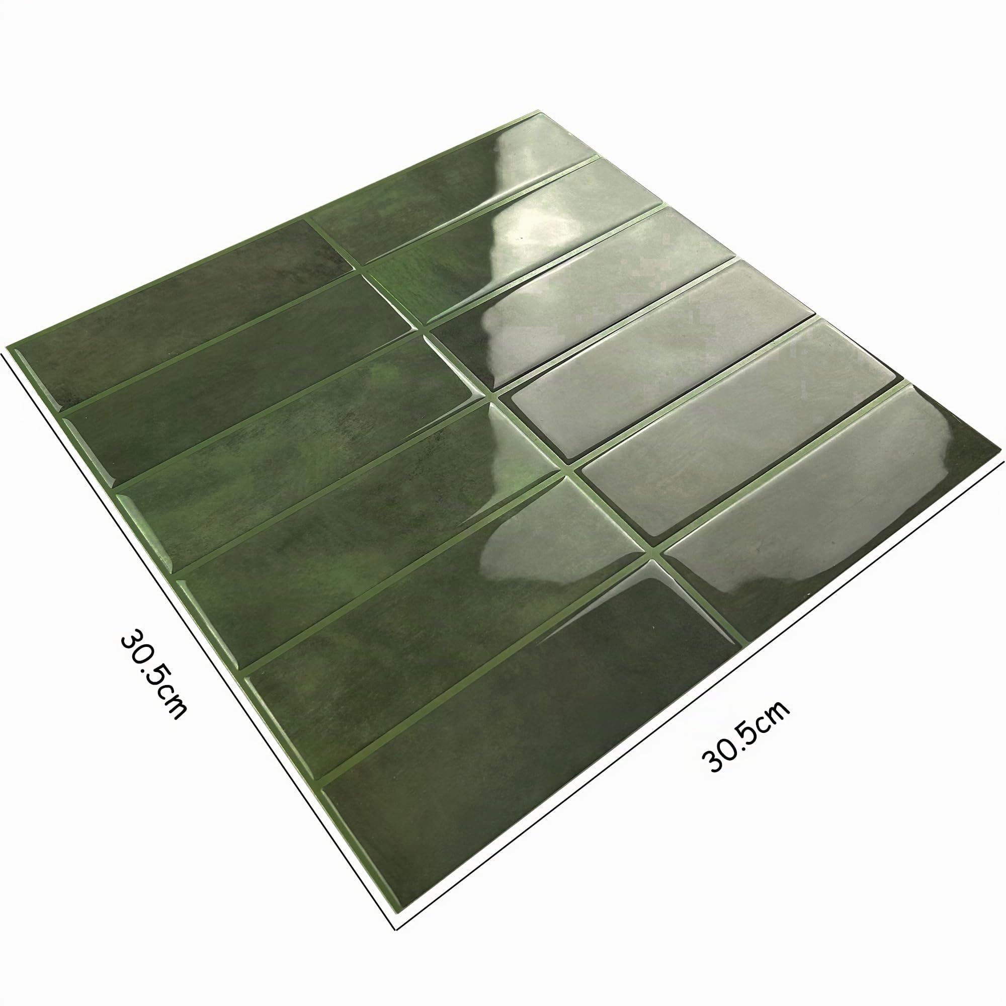Upgrade - Piastrelle adesive 3D, autoadesive, 2,5 mm, per cucina, cucina, 10 pezzi (30,5 x 30,5 cm)