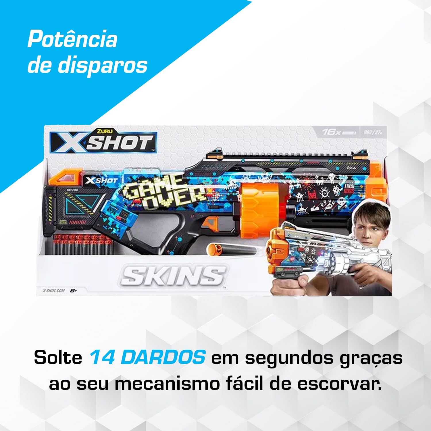 Candide, X-Shot, Lançador de Dardos, Skins Last Stand Game Over