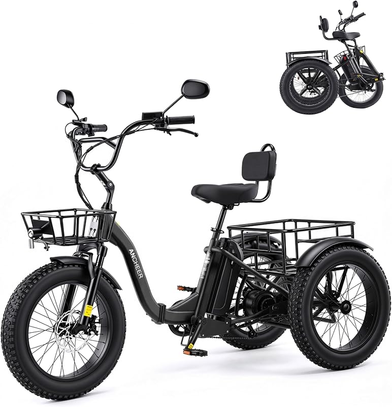 ANCHEER 749W 48V/864Wh Fat Tire E-Trike