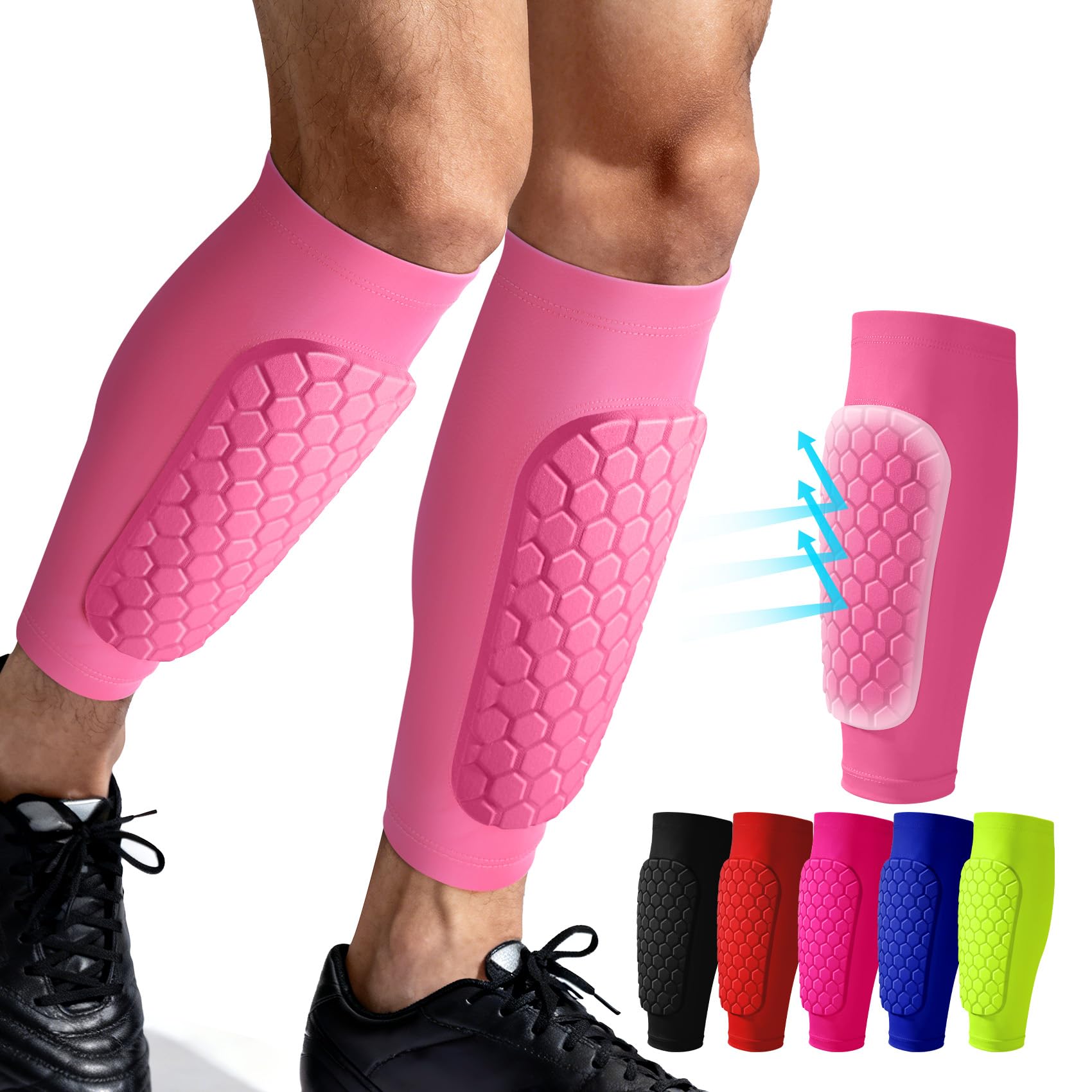 Football Shin Pads Guards Ski Guards for Kids Youth with Honeycomb Pads