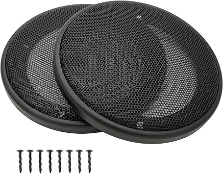 4" Speaker Grill Covers, Car Speaker Subwoofer Guard Protector, ABS Plastic Frame with Metal Mesh, Black - 2Pcs