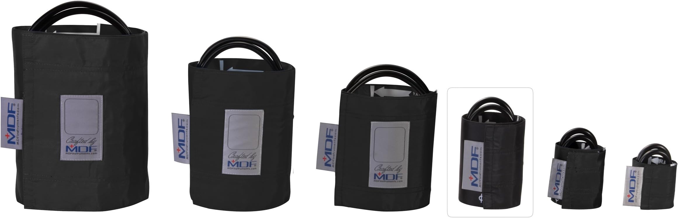 Latex-Free Pediatric Replacement Blood Pressure Monitor Cuff - Double Tube - Black (MDF2030420-11)
