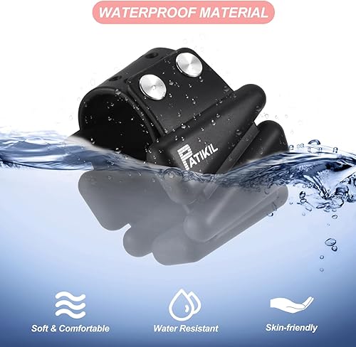 Miniatura 5 de PATIKIL Pesas de muñeca ajustables, 2 libras en total (1 libra cada una), pulseras de silicona para tobillo para mujeres y hombres para