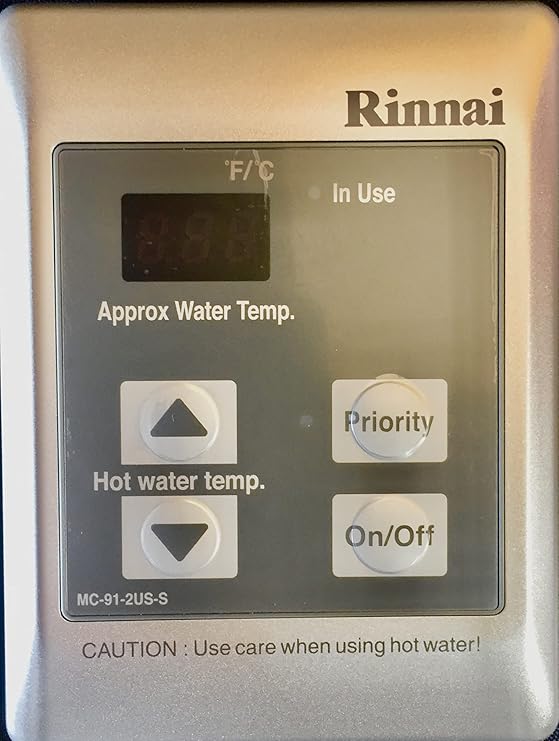 Rinnai MC912S Standard Remote Controller Residential or Commercial