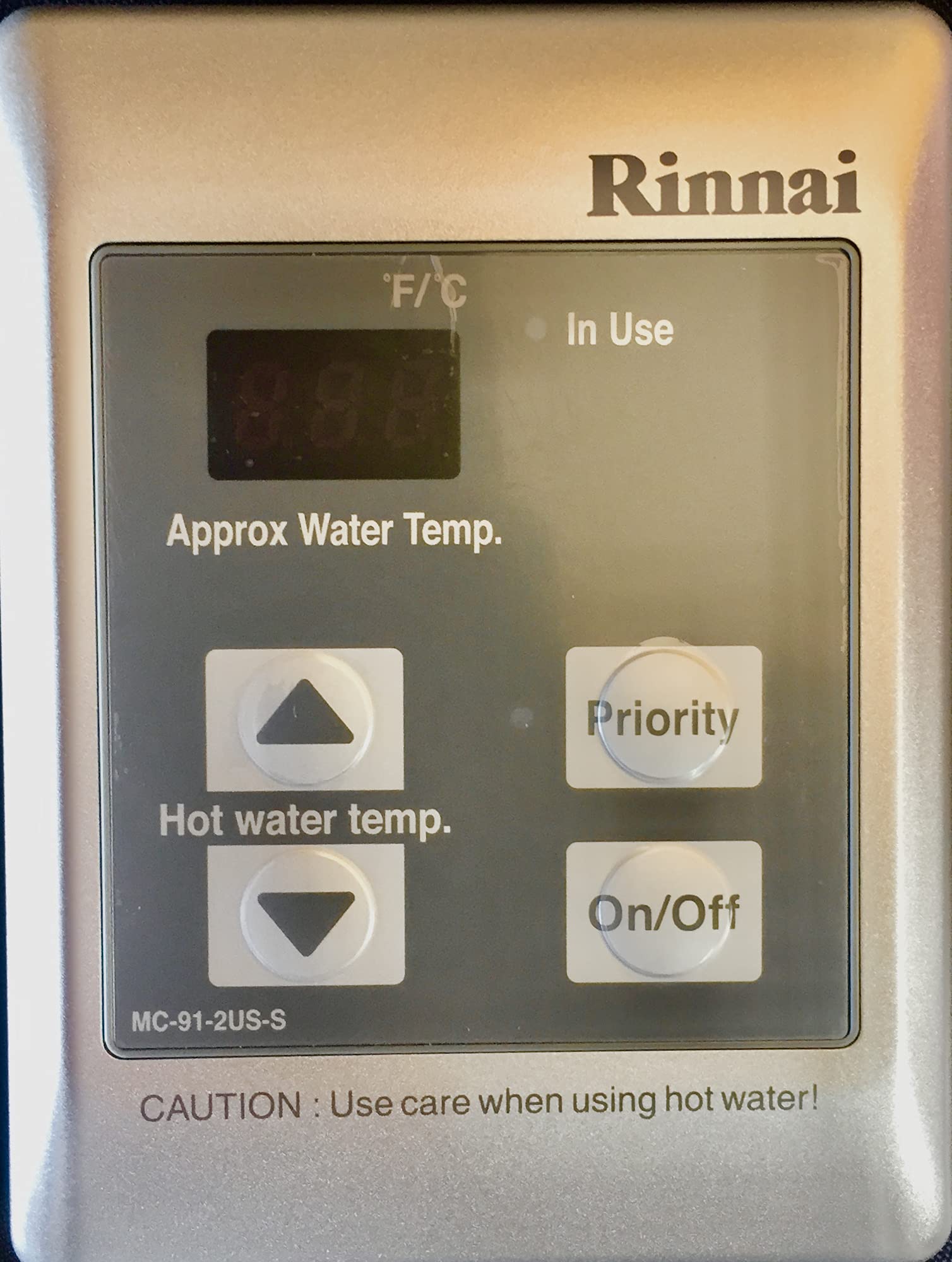 Buy Rinnai MC-91-2S Standard Remote Controller - Residential or Commercial,  98-Degree -140-Degree F, Silver Online at desertcartKUWAIT