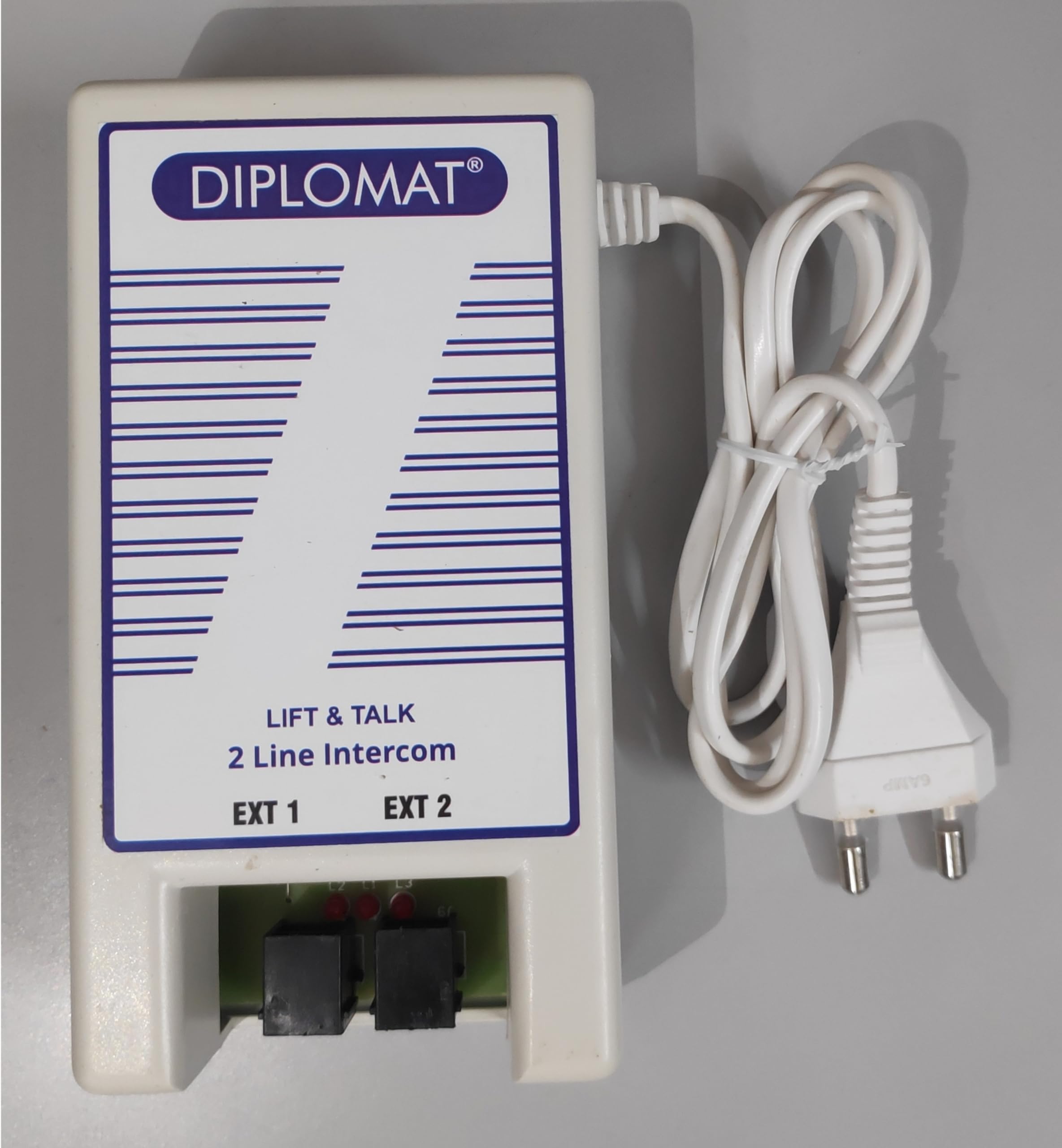 Navkar Systems Diplomat Lift and Talk 2 Line Intercom System, White