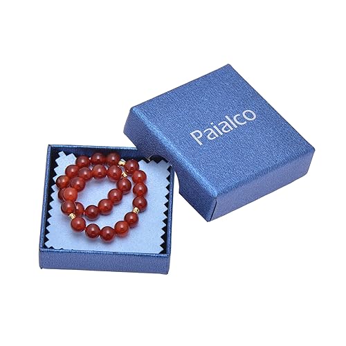 Miniatura 4 de 6MM Natural Red Chalcedony Beads Stretch Bracelet Small for Girls Women 6.5"