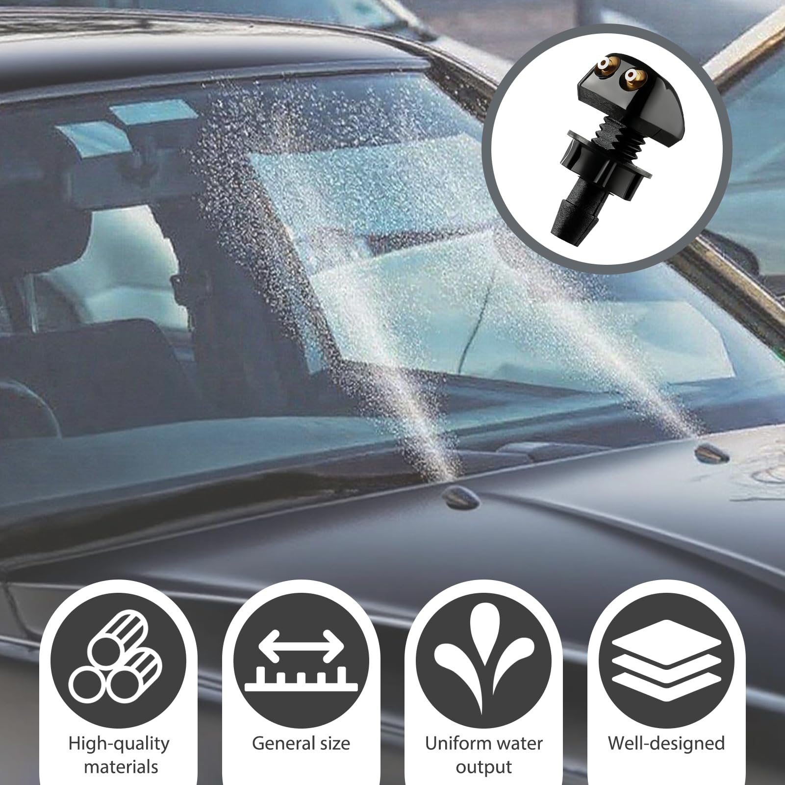 Gicleur De Lave-Glace Buse D'essuie-glace Avant Universelle