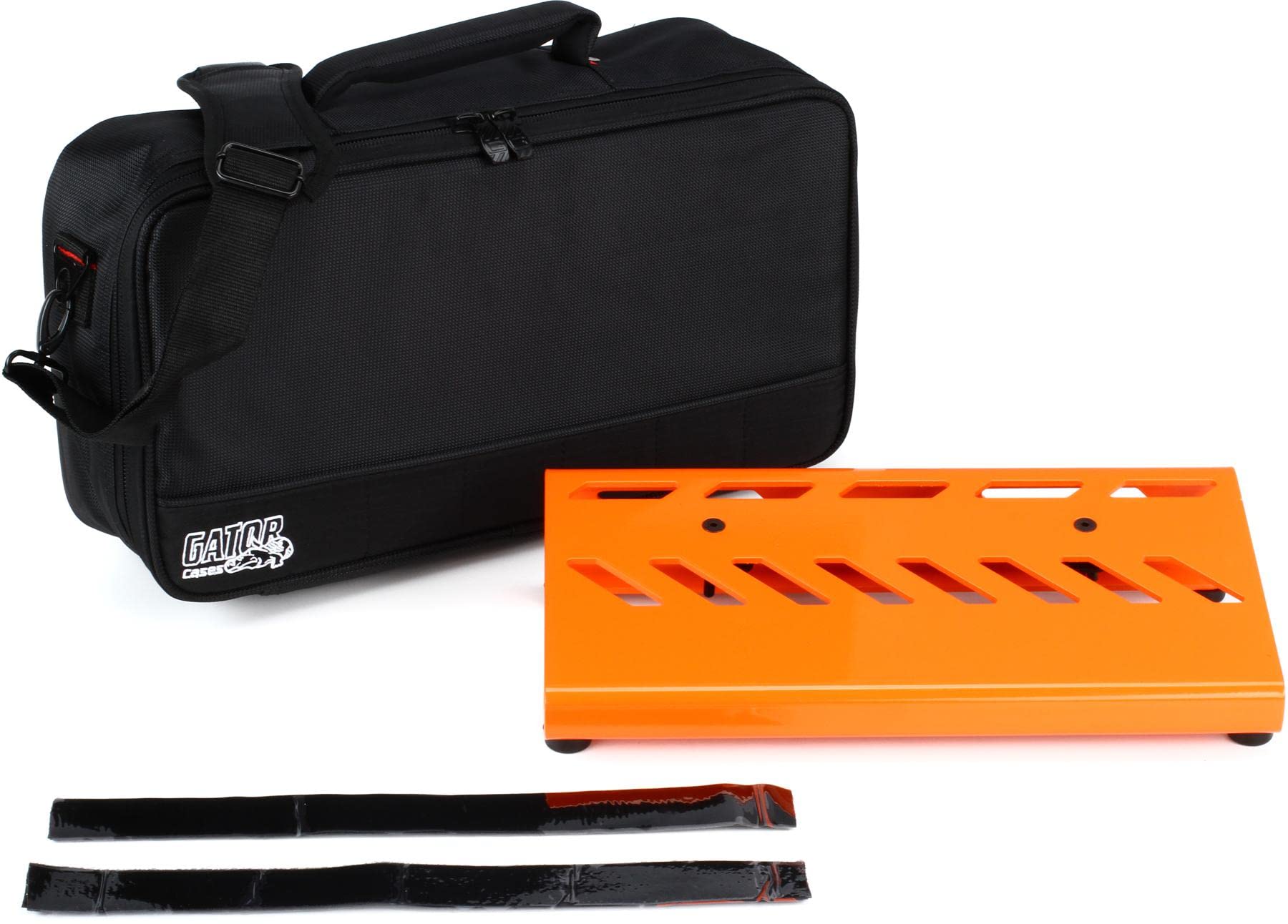 Gator GPB-LAK-OR Small Aluminum Pedal Board with Carry Bag, Orange