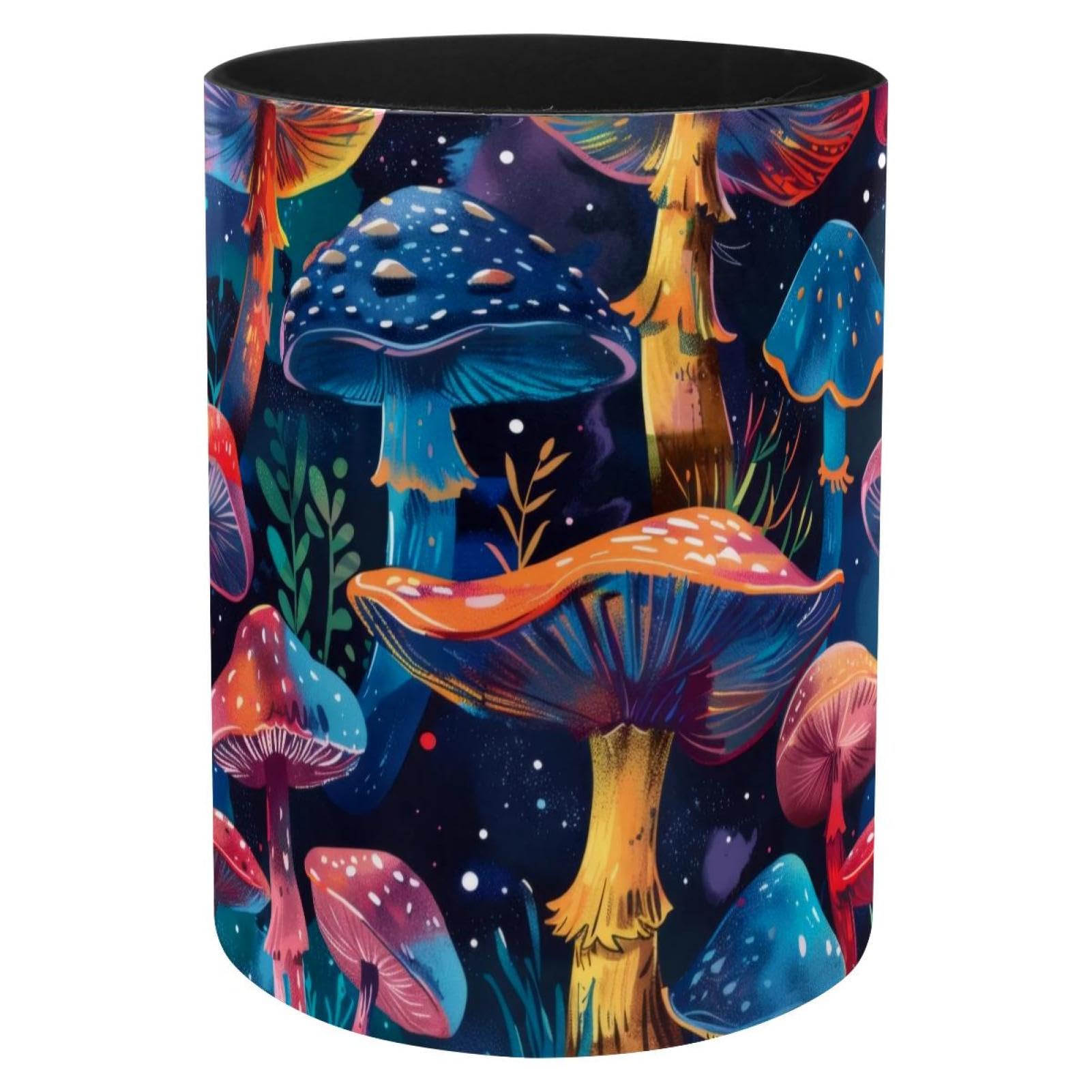 Pot à crayons champignon en métal pour décorer le bureau de la maison