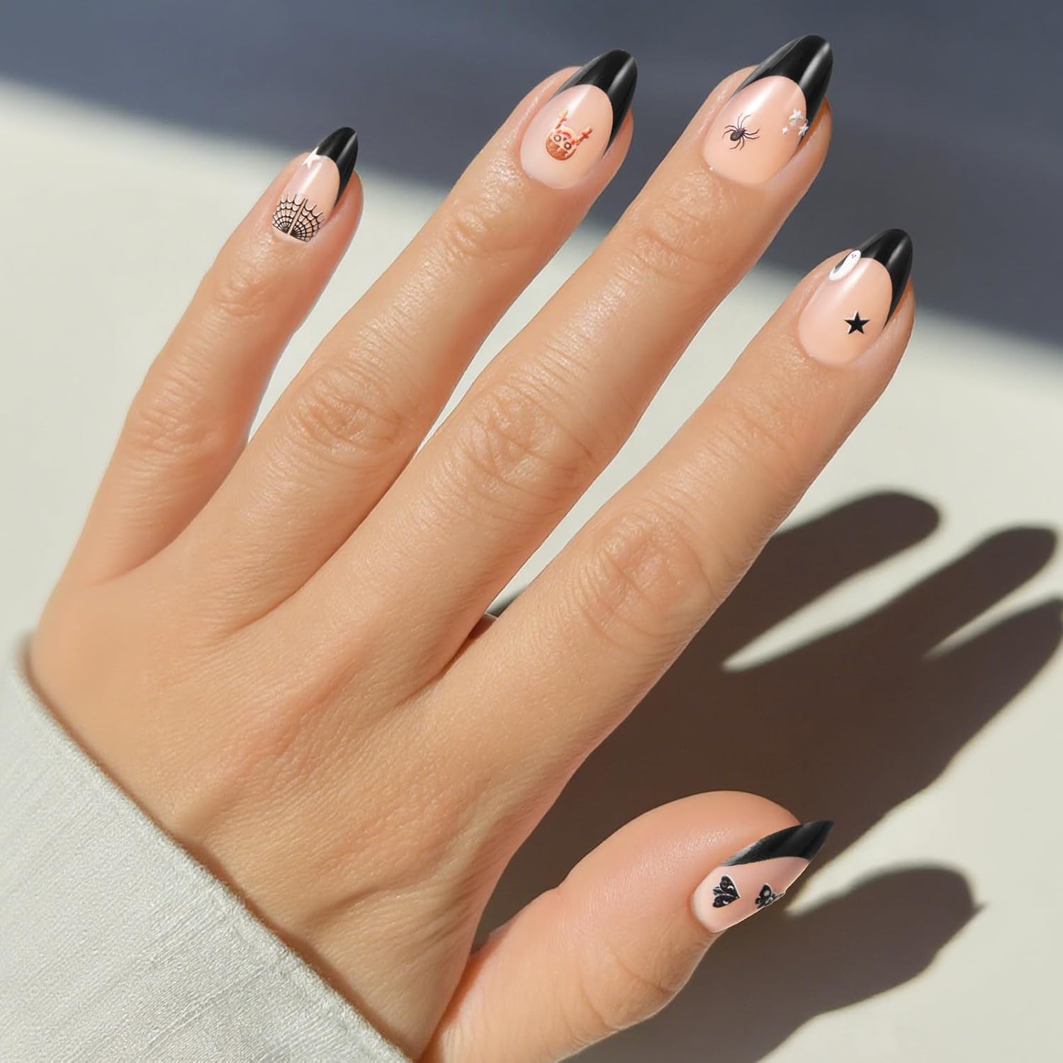 Cute Horror Body Art Stickers – 5 Sheets Bratrico 5D Gothic Nail Stickers, Self-Adhesive with Witch, Gothic, Creepy Cute， Horror Movie Designs Manicure Set for Family Time, Women, Girls & Teens