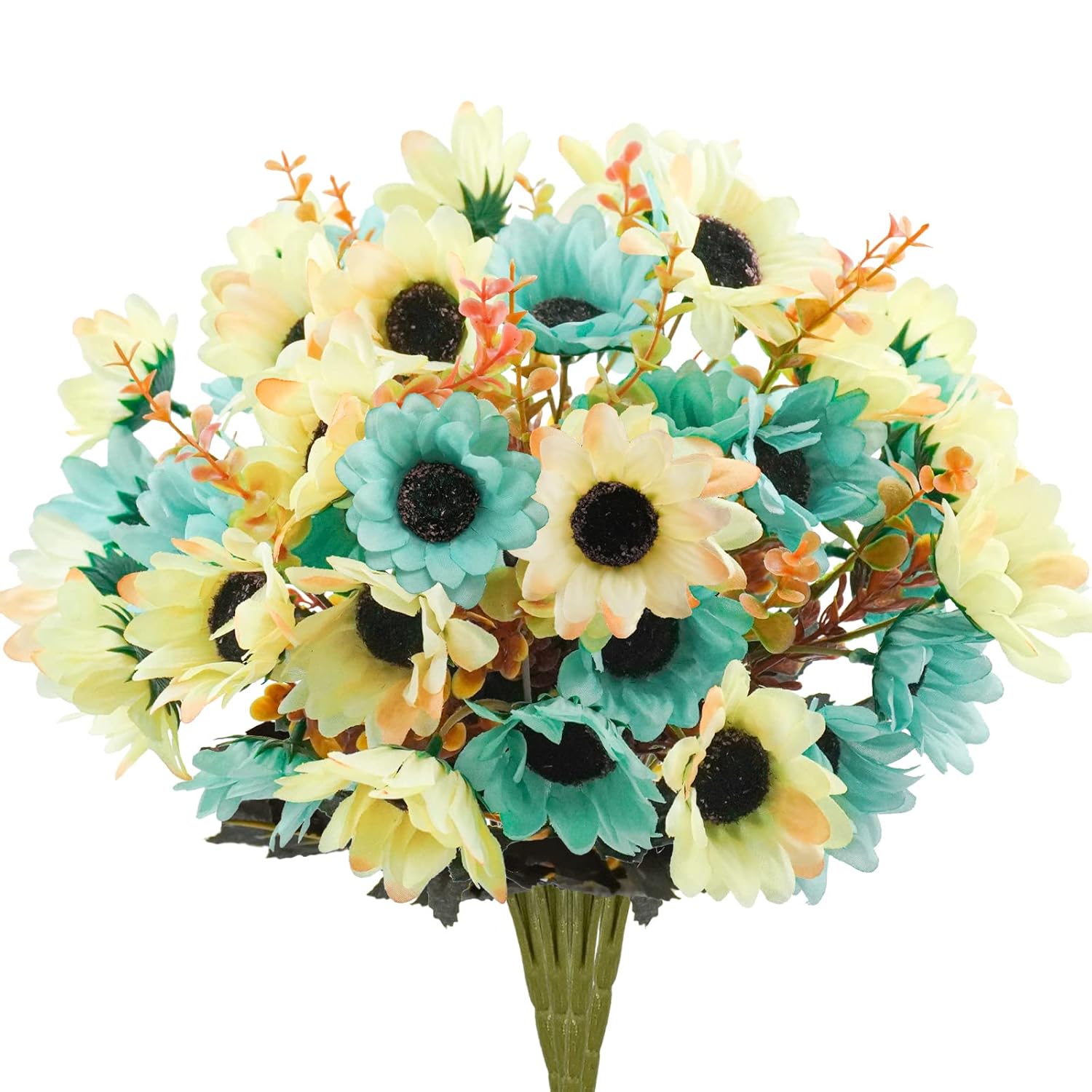 Buy Tepaler Artificial Daisy Flowers, 4 Bundles Outdoor Fake Flowers