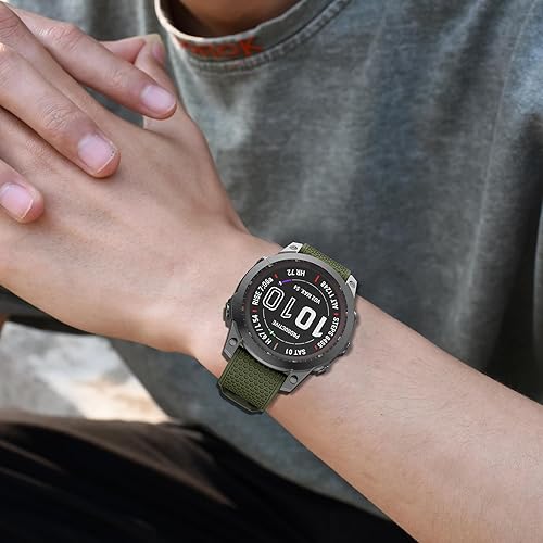 Miniatura 7 de OVERSTEP Correas de ajuste rápido compatibles con Fenix 5X Watch Band, correa de silicona suave de 1.024 in para Garmin Fenix 5XFenix 5X PlusFenix