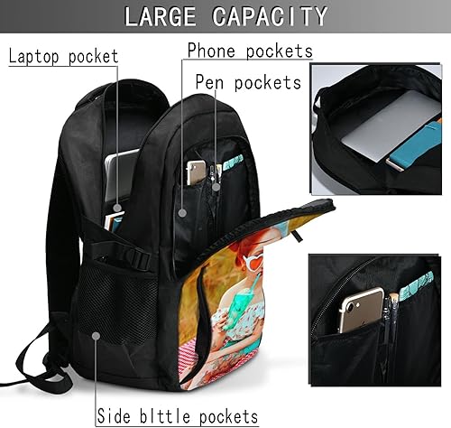 Miniatura 4 de Mochila personalizada para computadora portátil para mujeres y hombres, mochila informal personalizada para computadora, Style 6, Mochilas Daypack