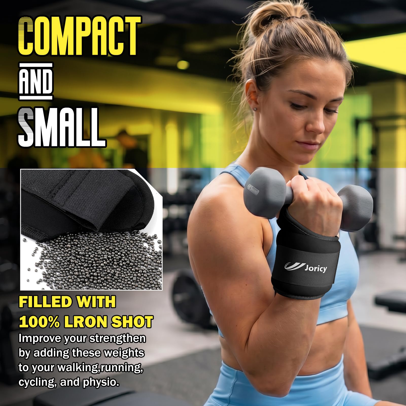 Handgelenkgewichte Gewichtsmanschetten Handgelenk Gewichte für Arme Männer Frauen 1 1,5 2 2,5 3 kg 1 Paar Handgewichte Armgewichte Sport Arm Set für Gehen Joggen Yoga