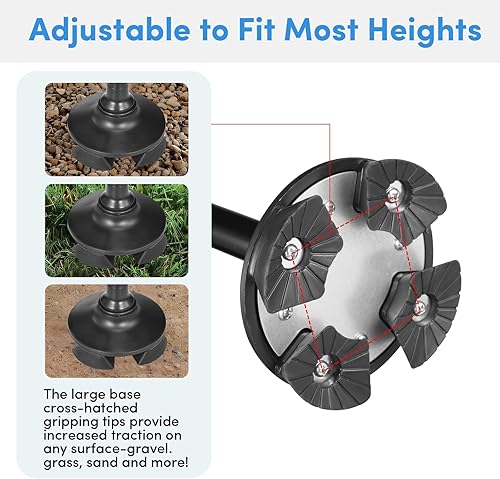 Miniatura 8 de Walking Cane ANCKNE Cane para mujer  Ligero, altura ajustable de 5 niveles y bastones plegables de aluminio para personas mayores  Mango ergonómico