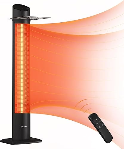 Miniatura 11 de EAST OAK Calentador eléctrico para patio, calentador infrarrojo montado en la pared de 1500 W para exteriores, garaje, patio trasero, restaurante,