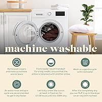 Vista 5 de ComfyDown 95 % plumón, 5 % plumón, 12 x 14 pulgadas, relleno de funda de almohada decorativa, hecho en Estados Unidos