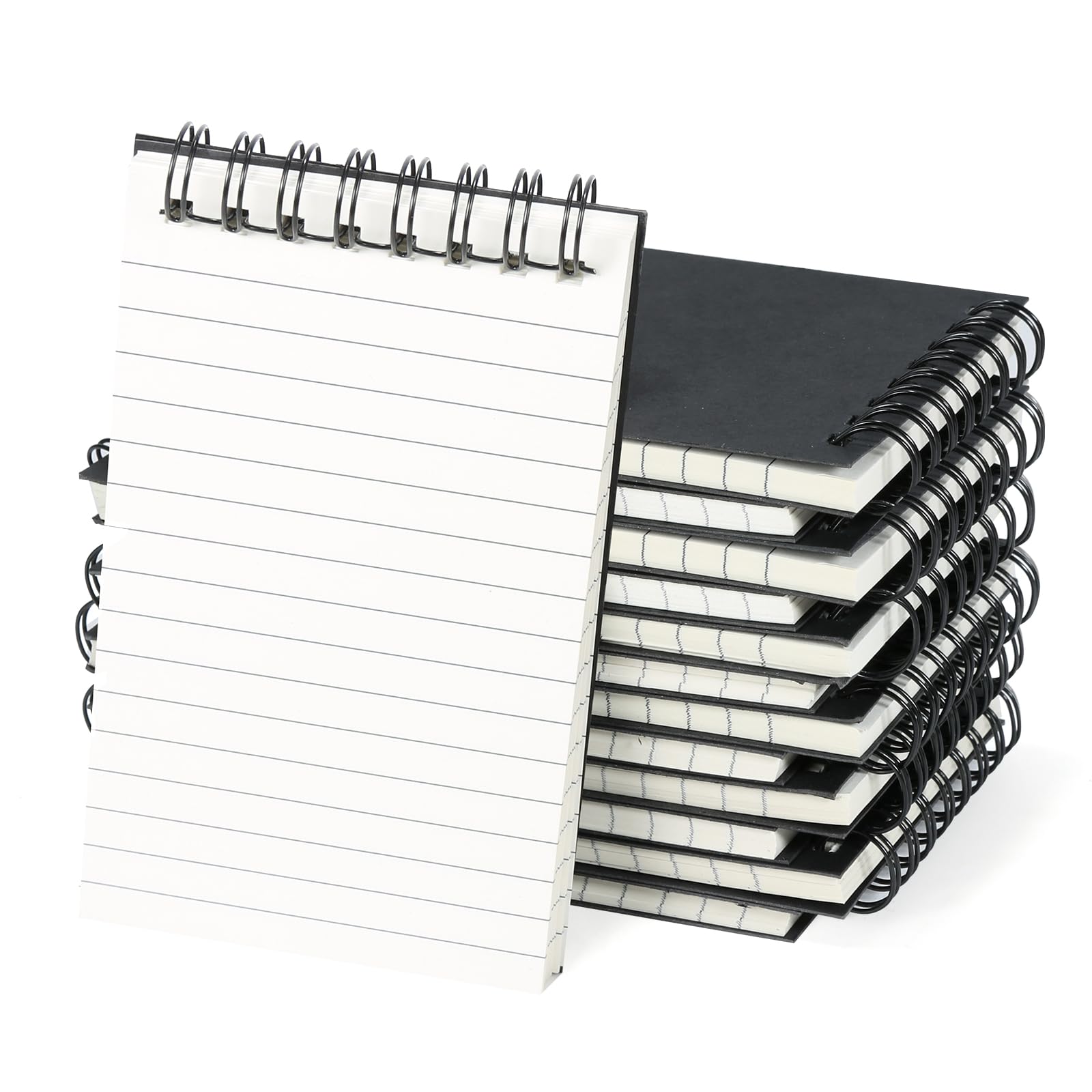 Wavamawa - Juego De 12 Cuadernos De Bolsillo, Pequeños De 3 X 5 Pulgadas Mini Cuaderno Estilo Oficina Tamano De Bolsillo Pequeno Bloc De Notas Bloc De Notas Para El Hogar La Universidad El