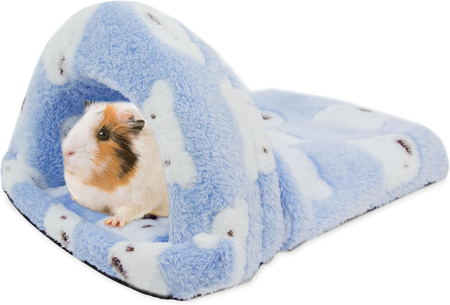 Tierecare Guinea Pig Hideout Hamster Bed Rabbit House Cave for Hedgehog Squirrel Ferret Chinchilla&Other Small Animals Warm Fleece Cage…