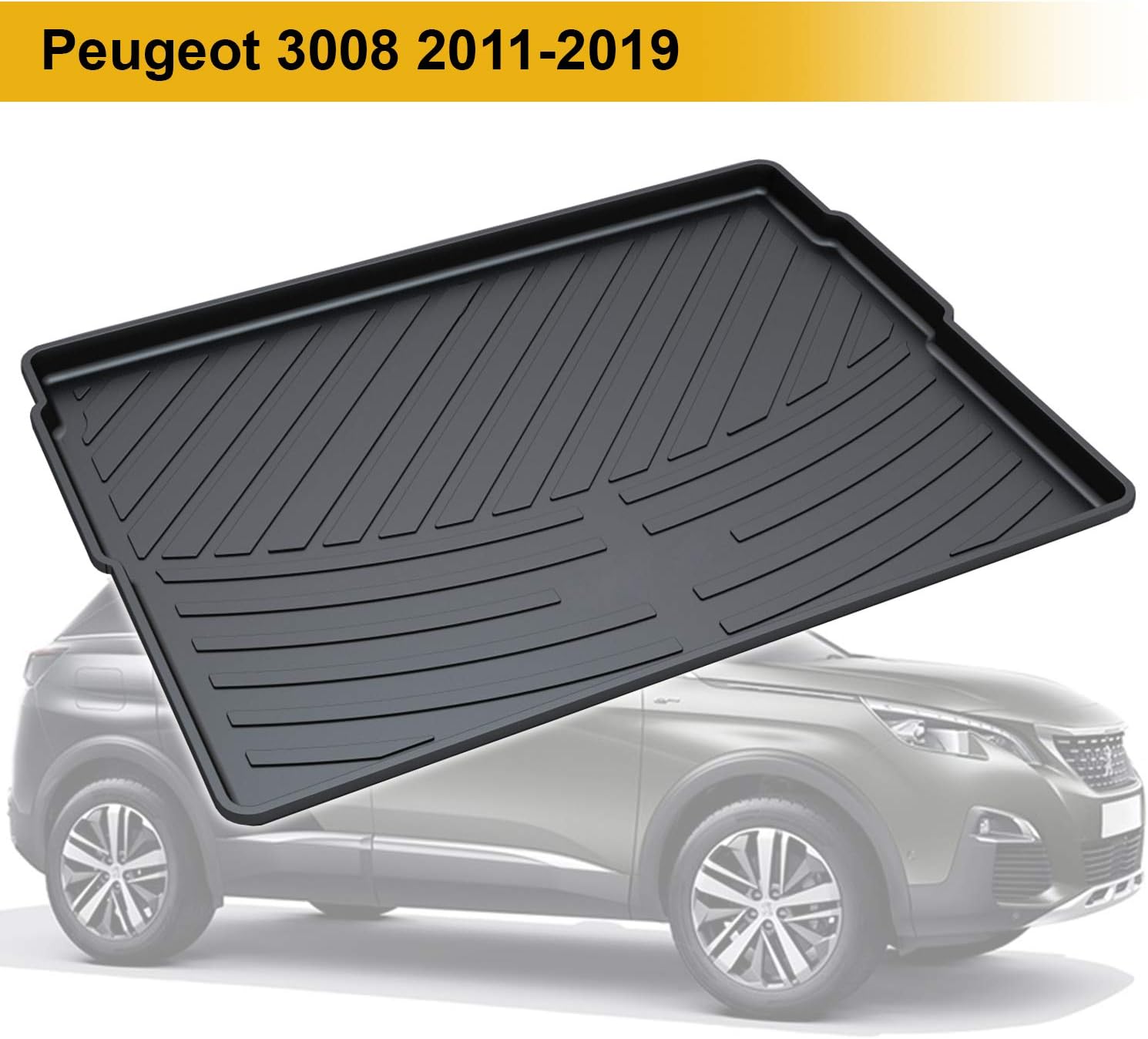 Amazon プジョー Peugeot 3008 11 19対応 ラゲッジトレイ トラックマット オフロードバージョン用 3dラゲッジマット 車種専用設計 純正交換 カーゴマット 防水 耐摩擦 耐汚れ 滑り止め カーパーツ 車 バイク 車 バイク