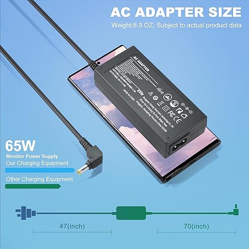 Miniatura 4 de Cable de alimentación de 19 V compatible con monitor HP VH240A 31.5" 27" 25" 23.8" 23" 21.5" 20" 32f 27f 25f 24f 22cwa 27er 27es 27eb 27xi 27xw 27bw