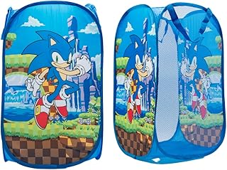 Sonic Anime Kids Room Collapsible Storage Bin Pop Up Hamper, One Size, (100% Officially Licensed Product)