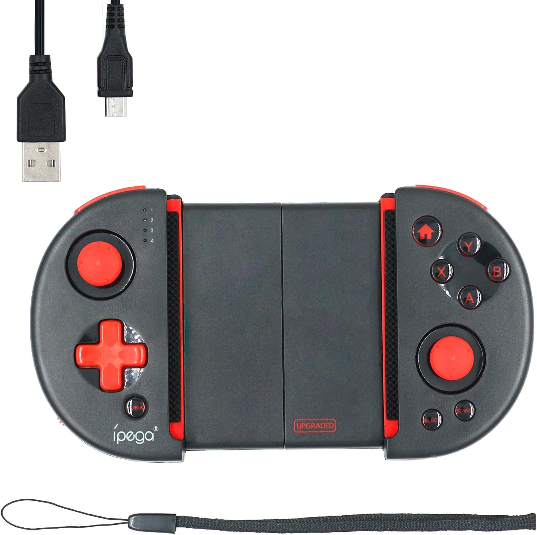 Mcbazel Wireless Controller Joystick,iPega PG-9087S Red Knight Telescopic Bluetooth Controller For Android/Windows PC Not for IOS