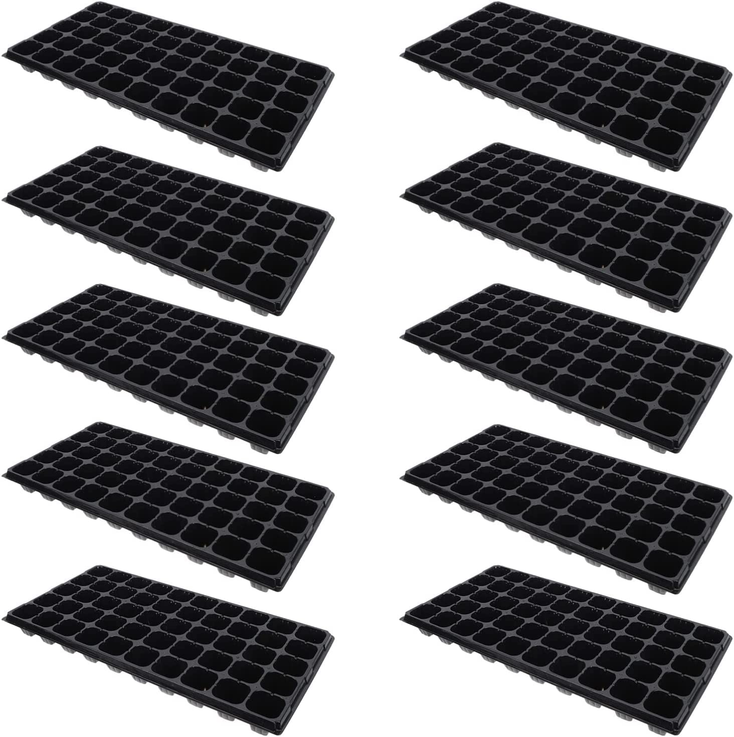 Jardin Fruits Légumes Pots De Semis Plateaux De Semences Plateau De Rempotage, 10 Pcs 50 Cellules Plateaux De Semis Agropyre Pots De Pépinière Succulent Kit De Démarrage Plateaux De Propagation Microg