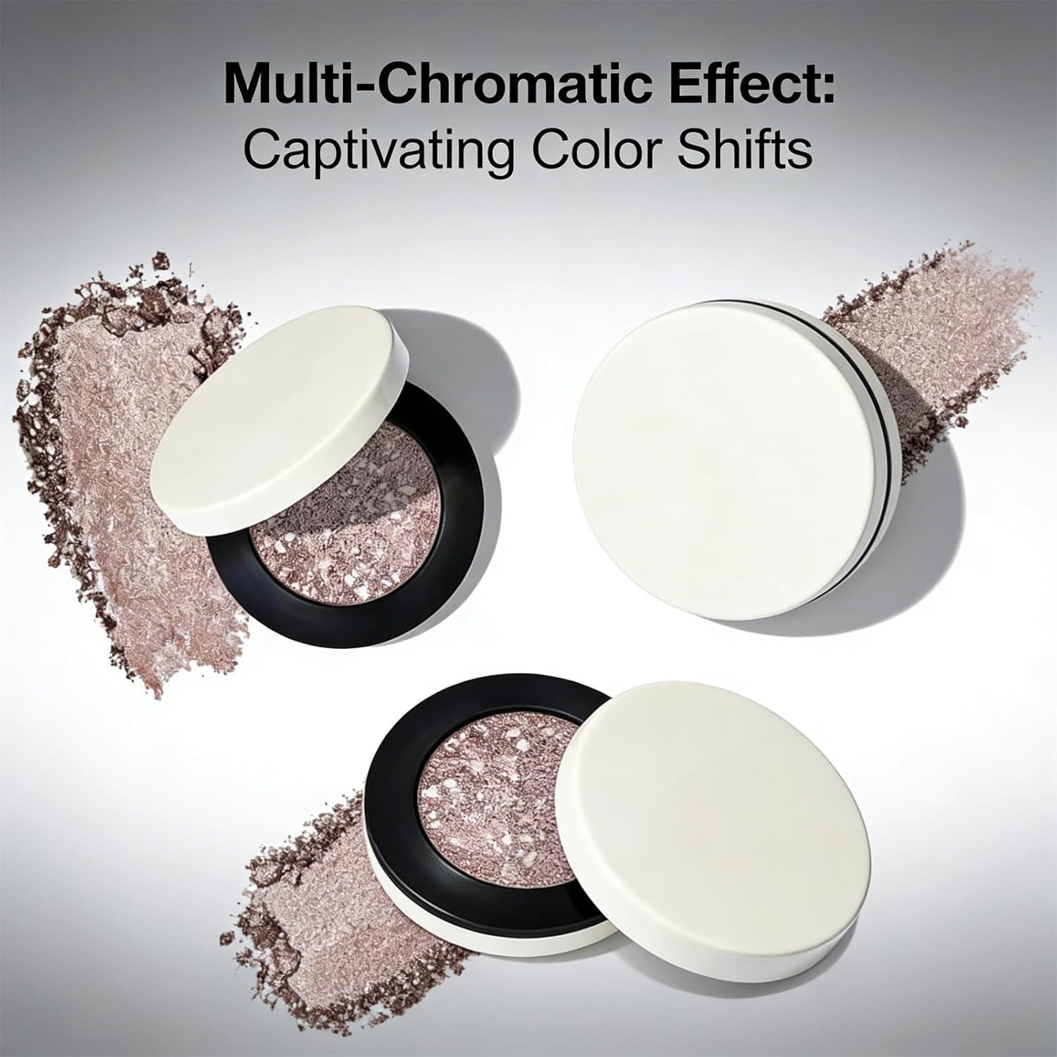 Multicolor Metallic Eyeshadow, Metallic Eyeliner & Eyeshadow with an Brush, Buildable, Shimmering Eye Shadow with a Foiled MetallicFinish, For Day Look or Evening Effect (01#+02#)