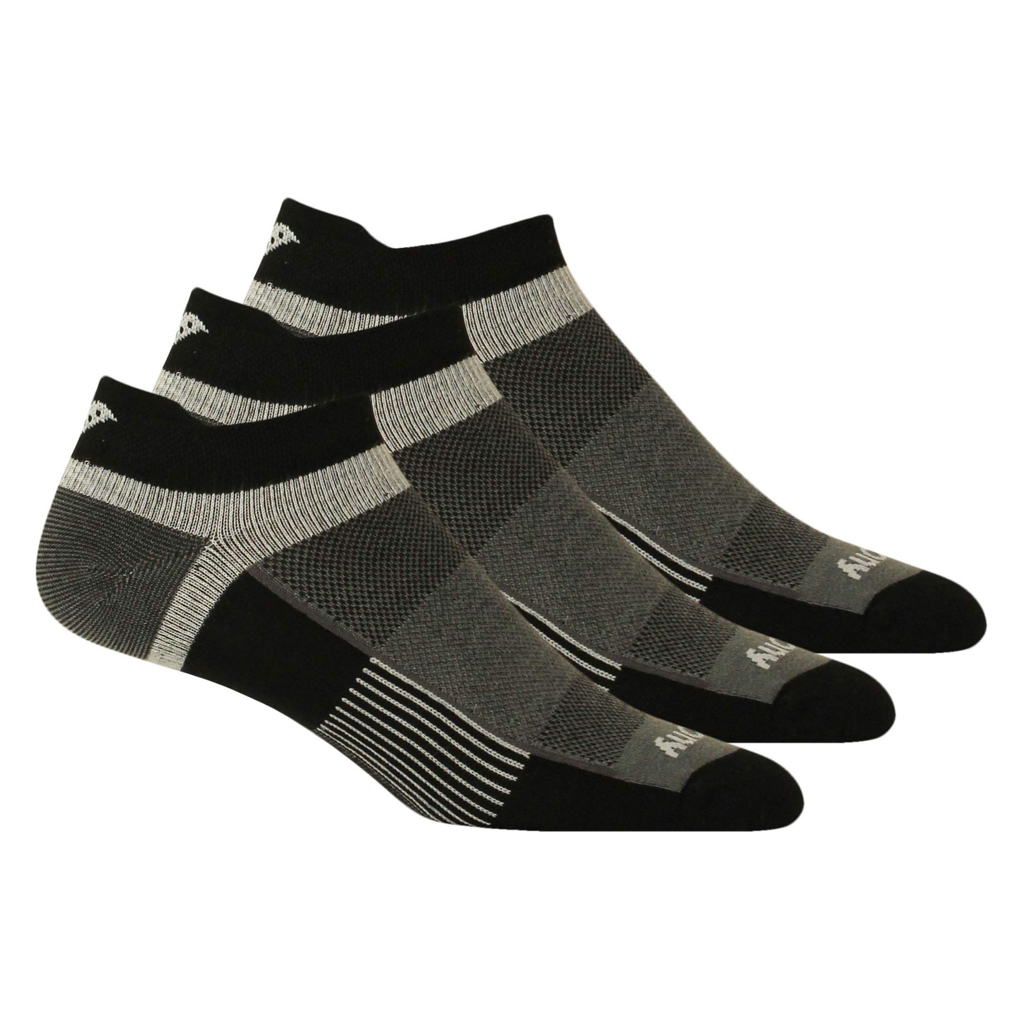 Saucony Unisex Inferno Liteweight 3-Pack Socks, White/Black