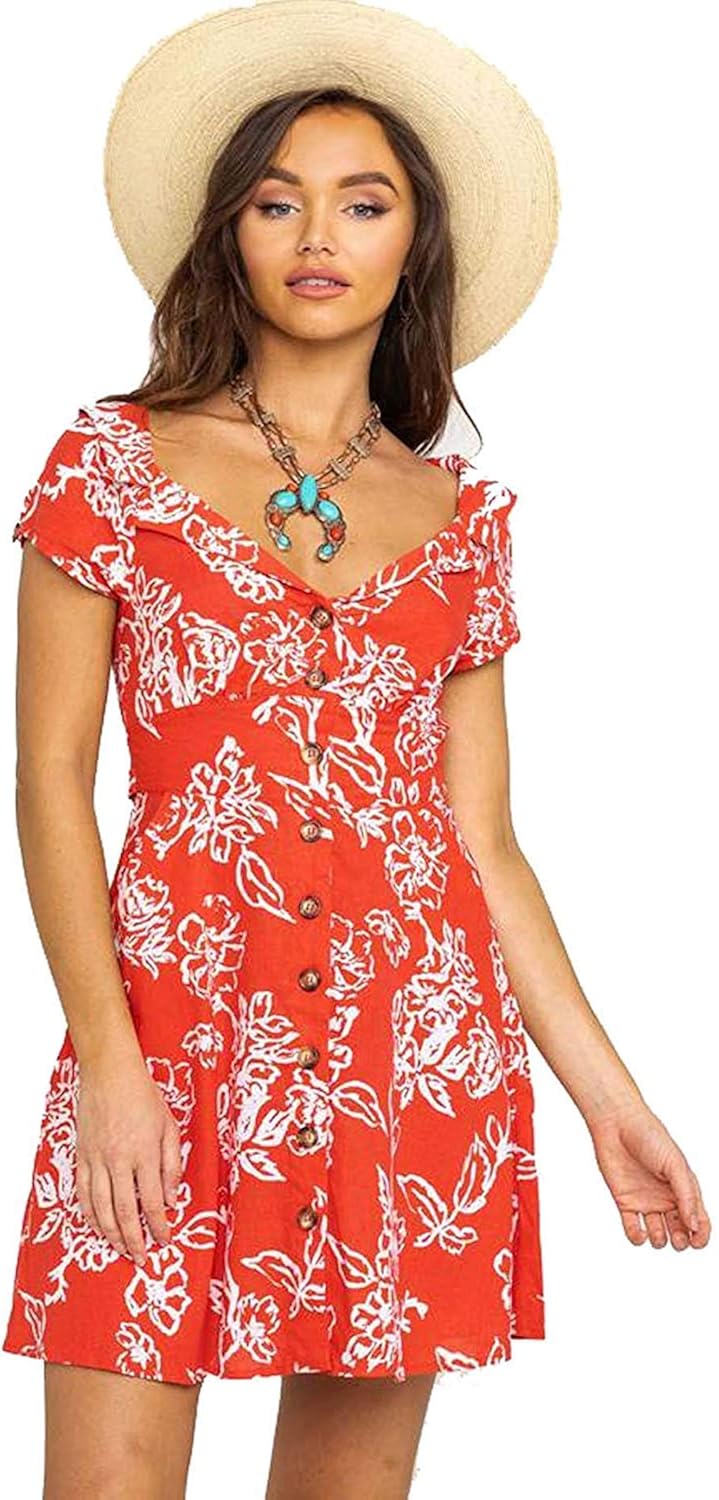 Free People Women's A Thing Called Love Minidress Red Combo 2