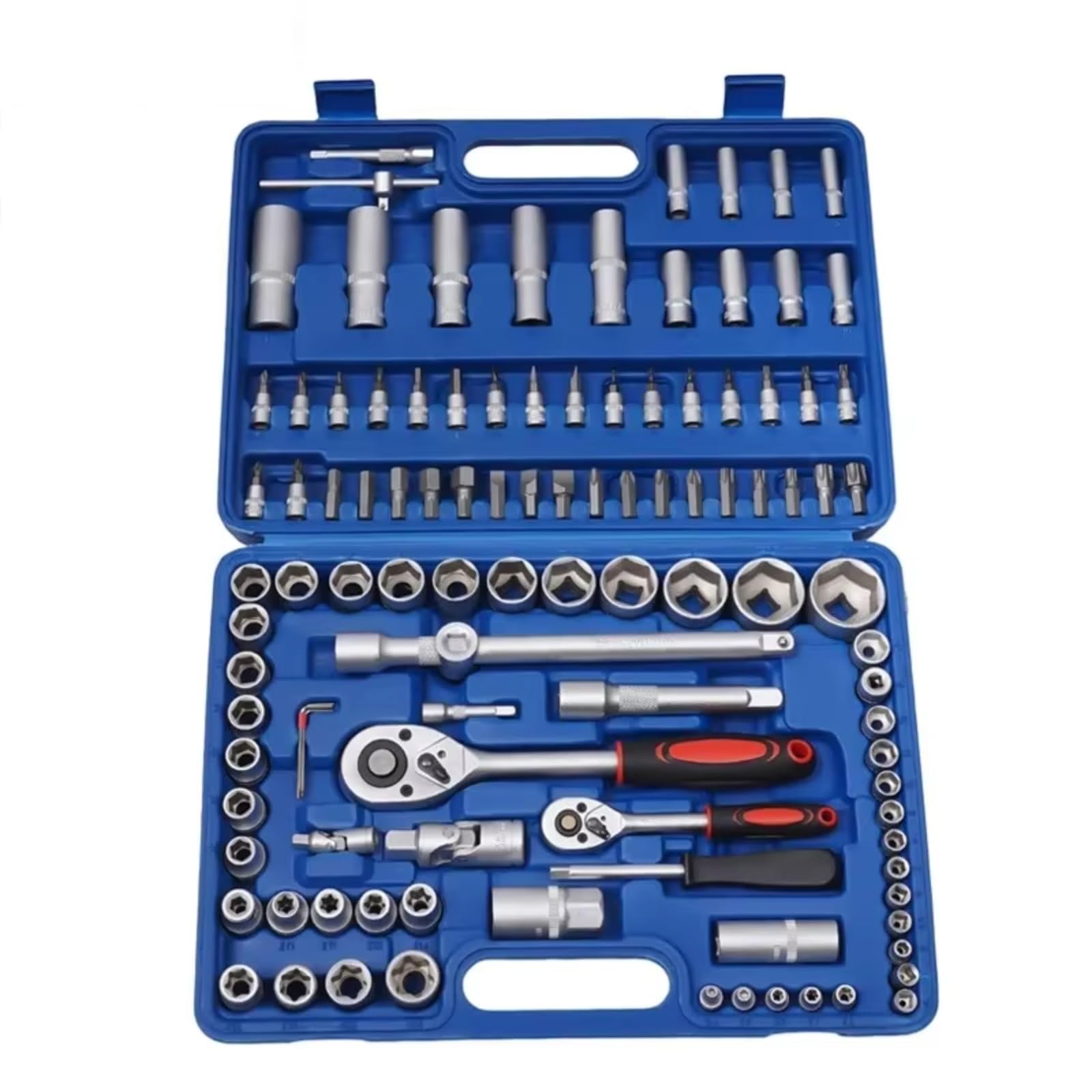 Juego herramientas mecánico 108 Uds Llave Trinquete Enchufe Coche Multifunción Kit Herramientas Torsión Manual Mecánico Automático Caja Herramientas Reparación Hogar Herramientas Mano
