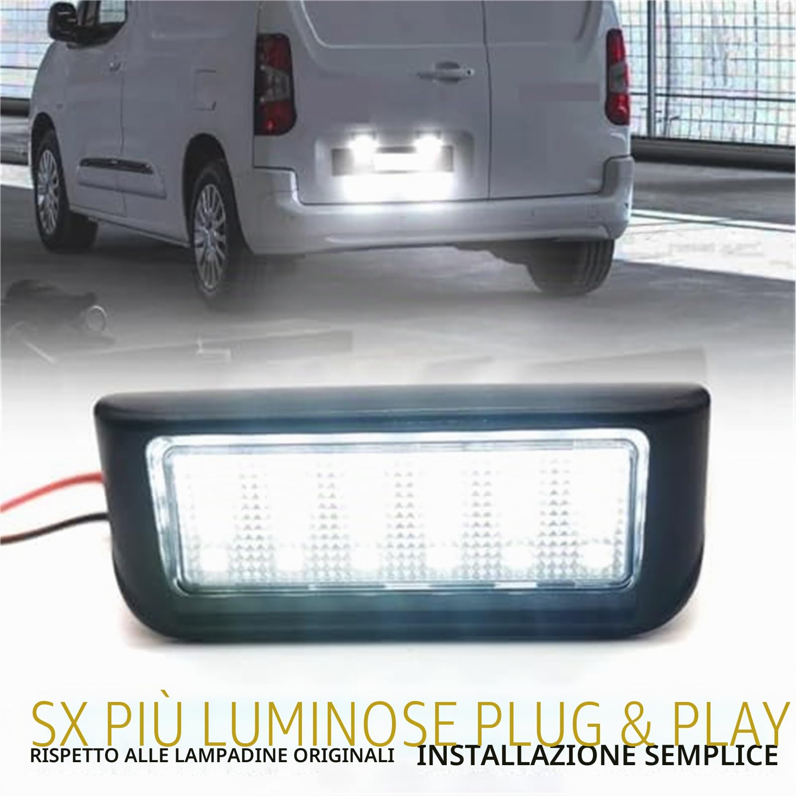 2 pezzi NO Error 6000K LED Luce Targa Numero Lampade, for Fiat, Scudo, for Toyota, Proace MK1 MK2 Box Van Station Wagon Proace Verso Sostituzione della lampadina della targa