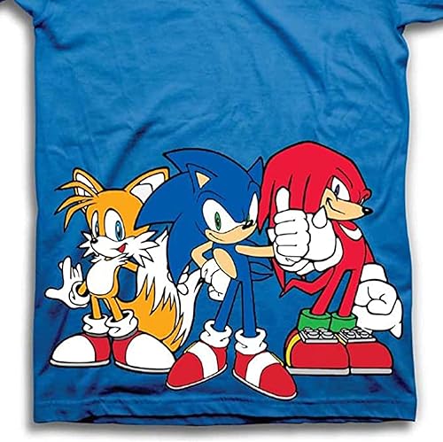 Miniatura 6 de SEGA Camiseta de Sonic The Hedgehog para niños, con Sonic, Tails y Knuckles, The Hedgehog Trio, camiseta oficial