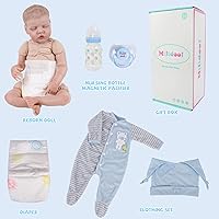 Vista 19 de Milidool Muñecas de bebé Reborn realistas de 20 pulgadas, cuerpo suave, muñeca de bebé de silicona realista, muñecas de bebé recién nacidas, muñecas
