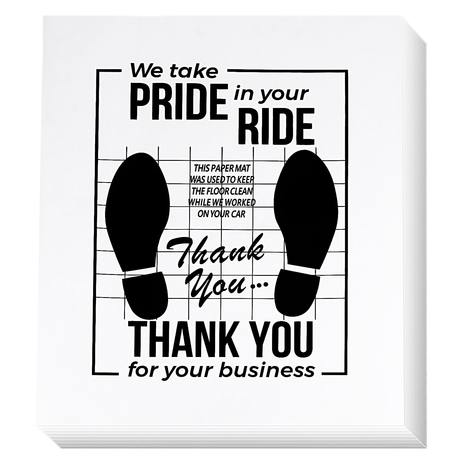 White Car Paper Floor Mats,100Pcs Vehicles Disposable Floor Pads,Temporary Cars Floor Protector,Automotive Mat Covers Protector,Detailing Detail Wash,Temporary Sticky 16x20inch