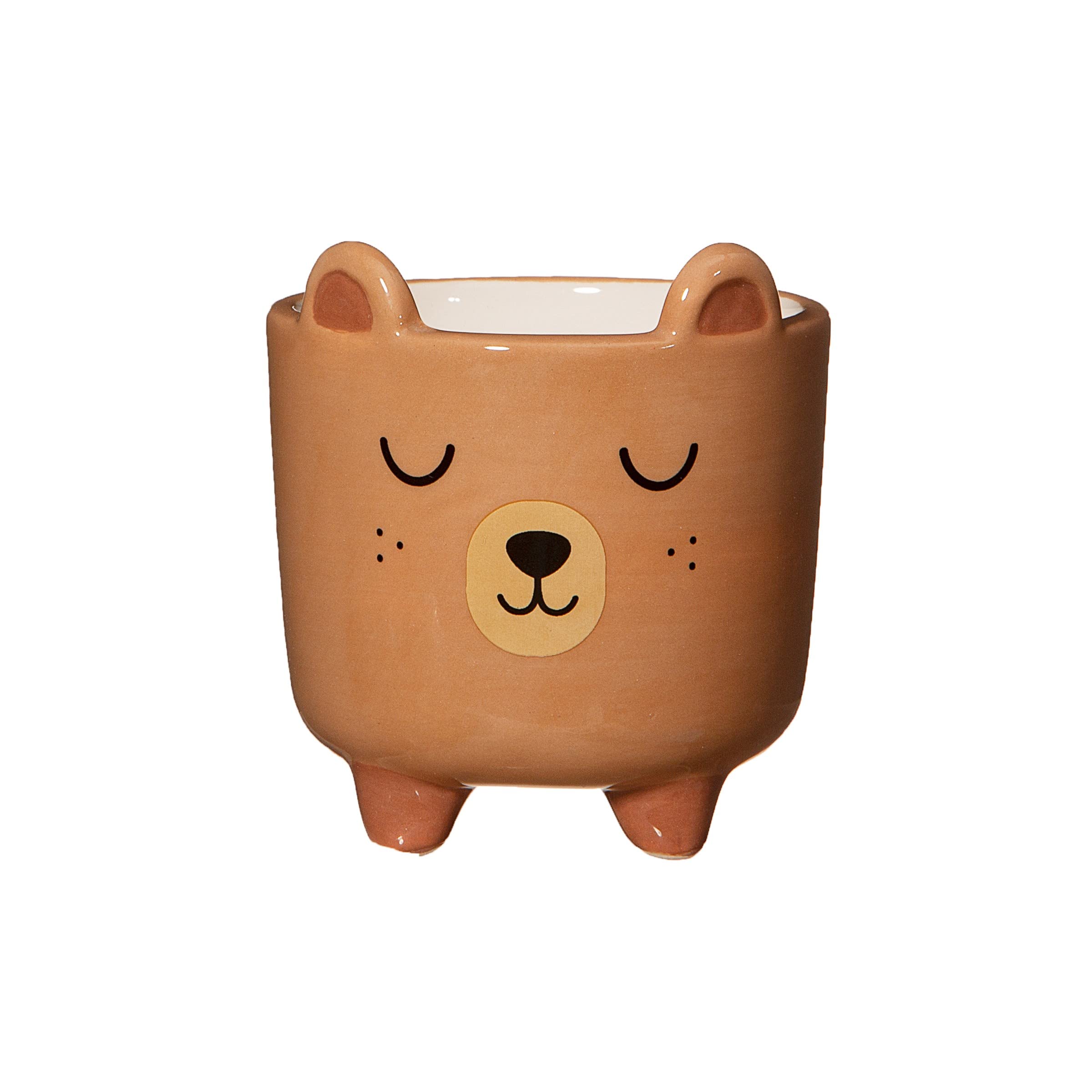 Sass & Belle Mini Bear Planter On Legs - Decorative Mini Plant Pot for Indoor Bulb Planter Use, Quirky Home Décor and Gift Idea with Cute Animal Design