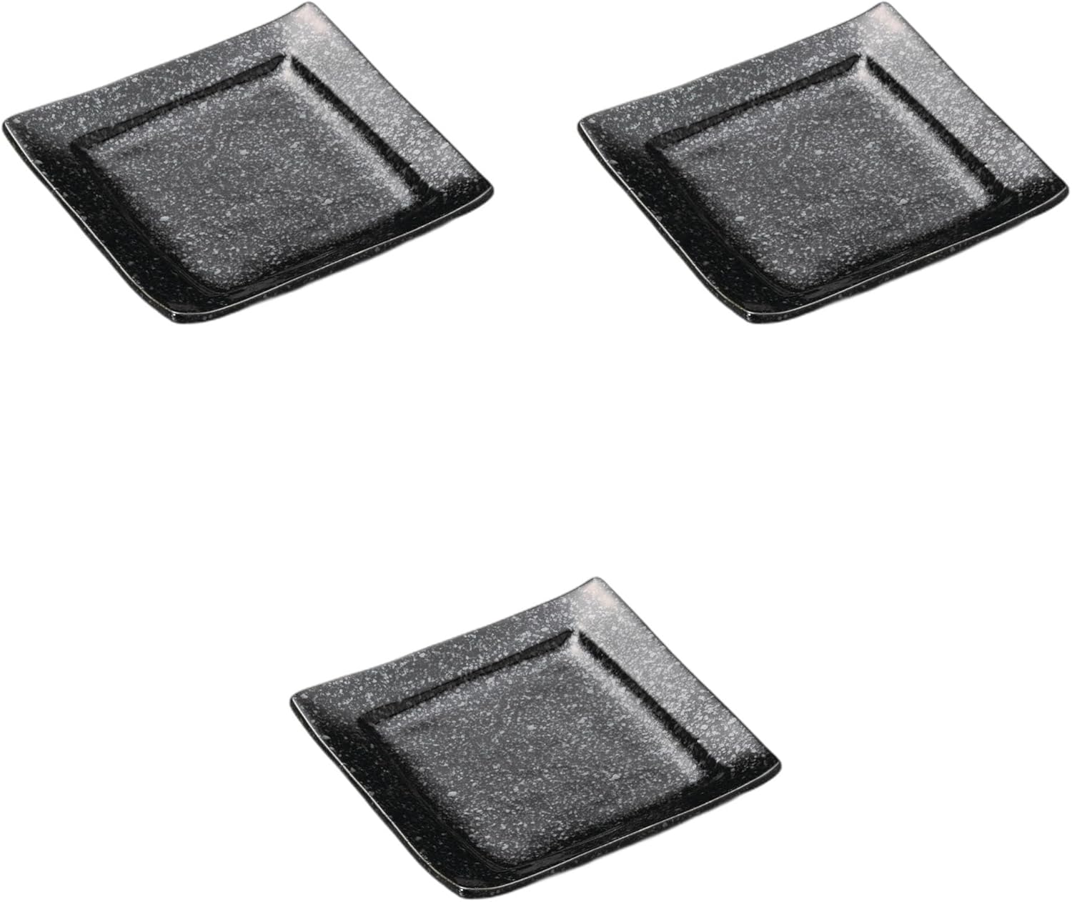 Setomonohonpo Iron Oil Perforated Dish [5.5 x 5.3 x 0.7 inches (14 x 13.5 x 1.7 cm)] Square Plate Porcelain