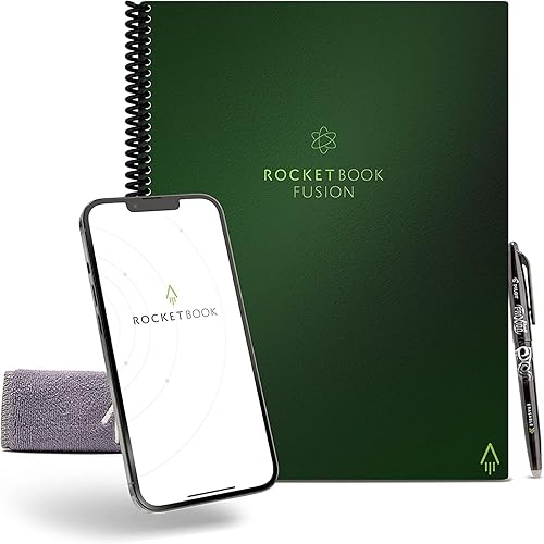 Miniatura 18 de Rocketbook Flex Planificador Reutilizable, Inteligente Sin Fecha, Diario, Semanal, Mensual, Plantillas de Calendario Anual, Tamaño Ejecutivo 6 x 8.8