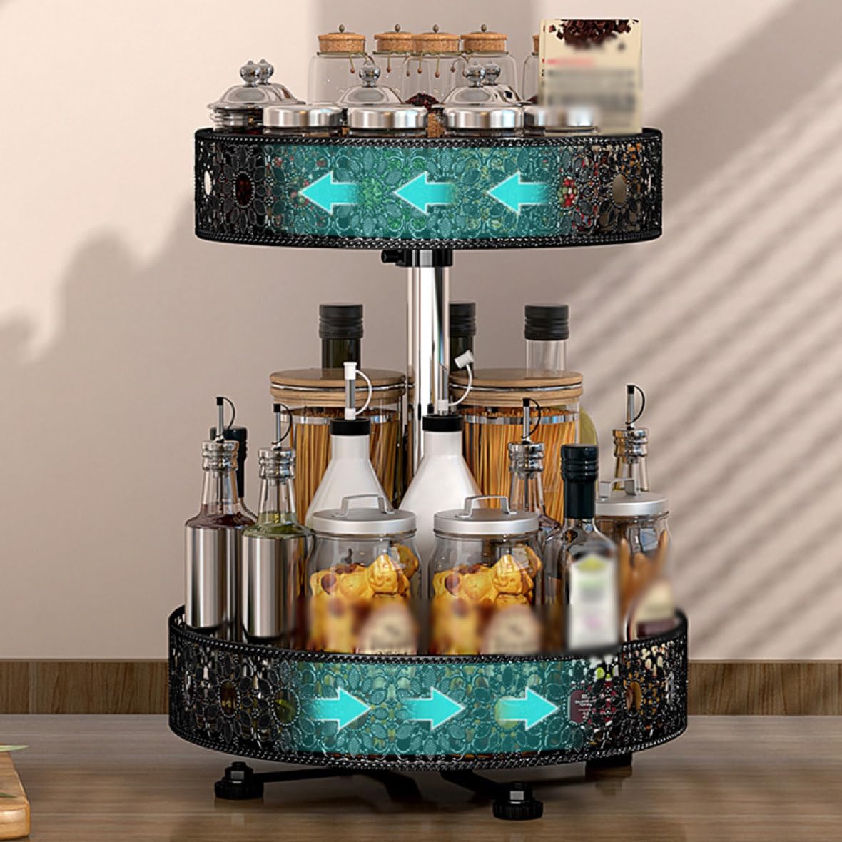 2層調味料ラック 滑り止め磁石付き 2層調味料ラック 滑り止め磁石付き