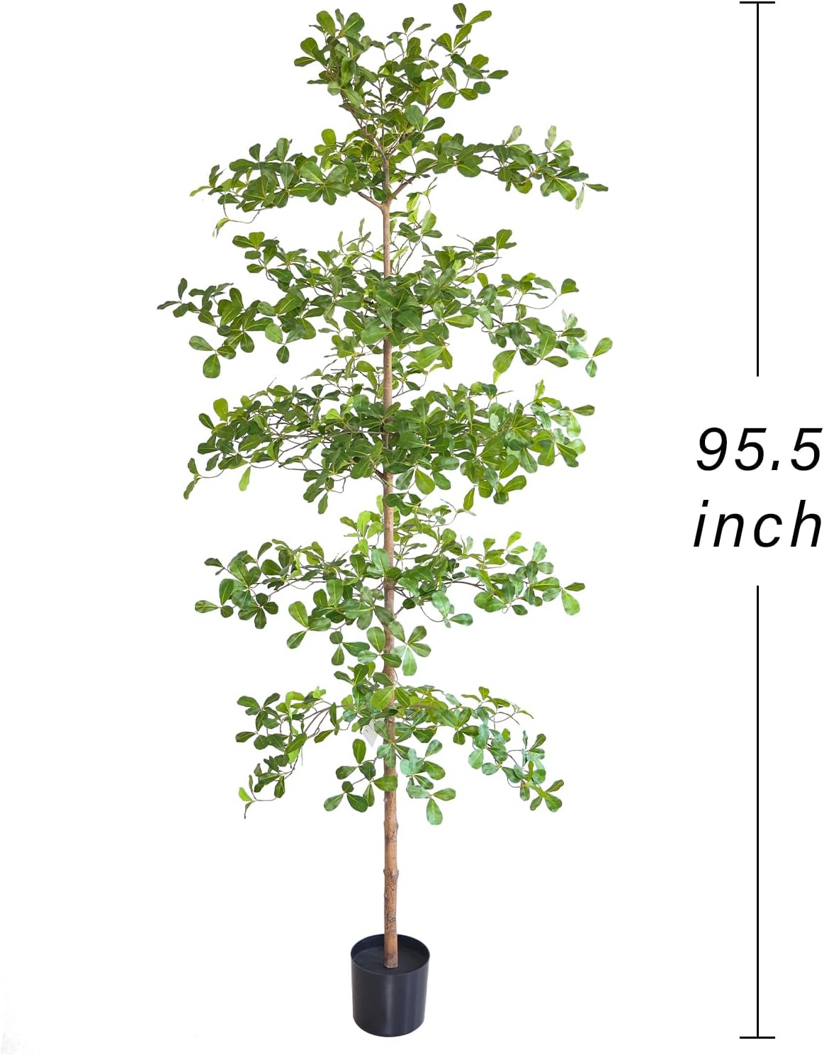 Artificial Black Olive Tree, 8FT Tall Big Leaf Faux Shady Lady Tree with Potted, Fake Olive Tree for Home Decor Indoor - Image 3