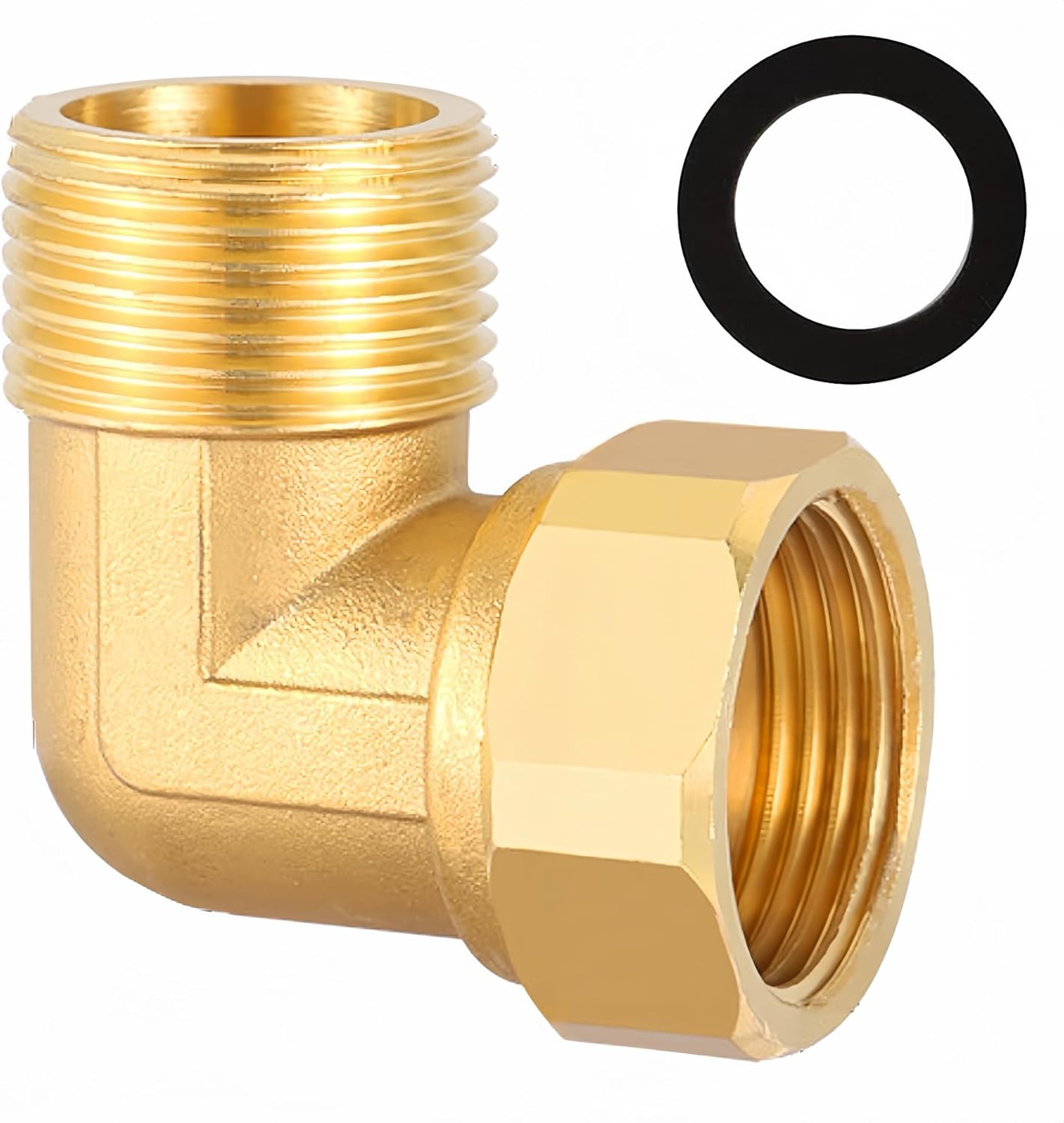 SpiceFlow 45° hoekadapter | 3/4 inch binnendraad | 3/4 inch buitendraad | chroom/messing